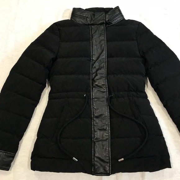 RAOUL**Black Coat Hooded w/Leather US 2**$1250 - Picture 3 of 8